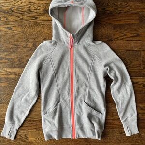 Ivivva Athletica by lululemon Girls Hoodie Sweatshirt Zip up Grey Size 14